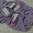 Peomeise Stretch Spandex Chair Cover for Wedding Party Dining Banquet Event (Lavender, 12)