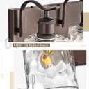 4-Light Bathroom Vanity Light,Hammered Glass,Oil Rubbed Bronze