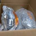 2-Pack Headlight Assembly Headlamp Headlight with Amber Corner Clear Lens Replacement for 2007 2008 2009 2010 2011 Yaris