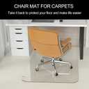 Office Chair Mat for Carpet, 32x48 Clear Heavy Duty Plastic Rolling Chair Mat, Under Computer Desk Floor Mat Protector for Carpeted Floors, Can be Used on Carpet or Hard Floor