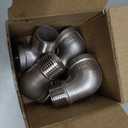JoyTube 304 Stainless Steel 90 Degree Elbow, 1/2" NPT Male to 1/2" NPT Female Pipe Fitting(Pack of 5)