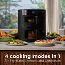 DualZone 4-in-1 Stacked Air Fryer - 11.6qt Capacity, with Sync Cook and Sync Finish - 4 Pre-Programmed Air Fry Settings, Black, XXL 11.6 Qts total capacity