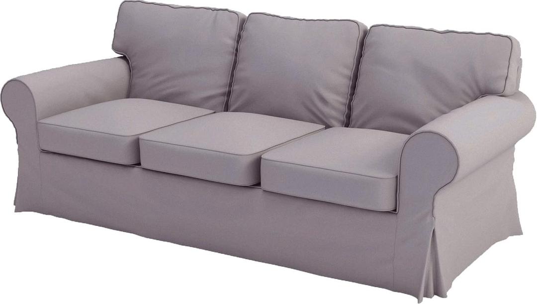 Sofa Covers Compatible with IKEA Ektorp 3 Seat Sofa Slipcovers (Polyester Flax Light Gray, Ektorp Sofa)