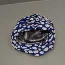 INNELO Luxury Shower Cap for Women Reusable Waterproof, Double Layered Shower Hair Cap with Adjustable Elastic Strap, Large Satin Lined Shower Bath Cap for Long Curly Straight Hair, Blue