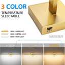 LED Bathroom Vanity Light, Modern Bathroom Light Fixture Over Mirror (3000K/4000K/6000K, Dimmable), Vanity Light Bar with Angle Adjustable, 32 Inch, Brass