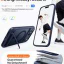 TORRAS Strong Magnetic & Seamless Stand for iPhone 17 Pro Max Case, Fit for MagSafe, Military Grade Drop Protection, Invisible Adjustable Kickstand, Camera Control Button, Translucent Matte Deep Blue