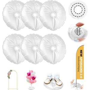 4 Pack Water Weight Bags for Balloon Column Stand And Balloon Arch, Openable Water Fillable Base for Party Wedding Graduation Decor Supplies Accessories, 10 lbs (White)