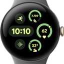 Google Pixel Watch 3 (41mm) Latest Model - Android Smartwatch, Heart Rate Tracking, Fitbit Advanced Running, Fitness Insights, 24-Hour Battery - Champagne Gold Aluminum Case - Hazel Band - Wi-Fi