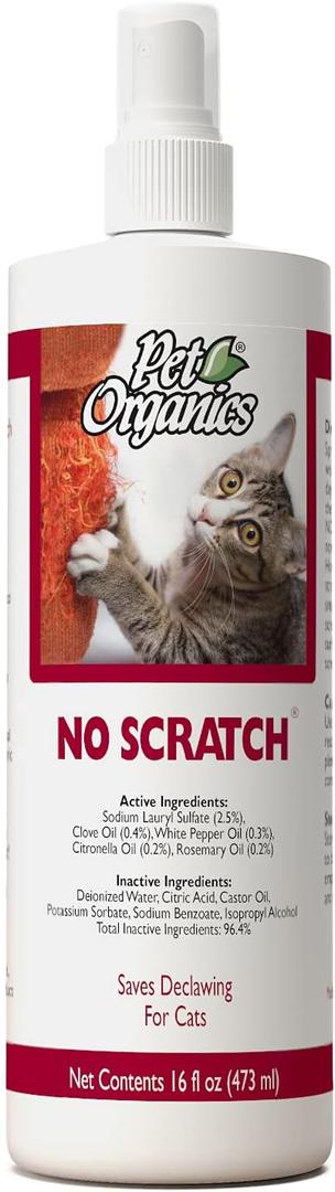 NaturVet Pet Organics No Scratch Spray for Cats - 16 Fl Oz