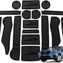 Cup Holder Mats for 2025-2026 Subaru Forester,17Pcs Soft Silicone Non-Slip Coaster Door Slot Insert Liners for 2025 2026 Car Interior Accessories Black