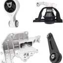 Engine Motor Mount & Trans Mount Compatible with Nissan 2008-2013 Nissan Rogue 2.5L 2014-2015 Rogue Select 2.5L FWD 2007-2012 Sentra 2.5L CVT Replacement for A7370 A7384 A4351 A4352