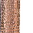 Copper Water Bottle (34oz/1000ml) 100% Pure Handmade Hammered Ayurvedic Pure Copper Vessel for Drinking Heavy Duty & Leak-proof