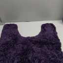 3 Pieces Luxury Bathroom Rug Set with U-Shaped Toilet Rug, Non-Slip Rubber Bottom, Thick Microfiber Fluffy Plush, Water Absorption, Quick Dry, Ultra Soft, Bath Mats for Bathroom, Tub(Purple)
