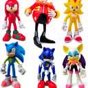 Toysvill Sonic the Hedgehog Big Action Figures (Set of 6 pcs), Collection Toys, Birthday Cake Decoration Party Supplies Cake Topper