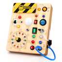 Grarain Busy Board for Toddlers - Montessori Educational Toy for 1-3 Year Old Boys & Girls | Travel-Friendly Sensory Learning Activity | Ideal for Kids with Autism(Clocks Busy Board)