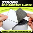 [1/8" Thickness] Solid Neoprene Rubber Sheet Roll 12IN x 36IN Long with Adhesive Backing (Including Utility Knife), Heavy Duty Self Rubber Seal Strips Roll for DIY Gaskets, Flooring, Seals