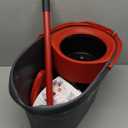 O-Cedar EasyWring Microfiber Spin Mop & Bucket Floor Cleaning System + 2 Extra Refills, Red/Gray