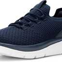 FitVille Extra Wide Slip on Shoes for Men, Lightweight and Breathable Mens Wide Slip on Shoes Max Cushioning (Blue, 9W)