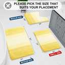 Arotive Microfiber Bathroom Rugs, Shaggy Soft and Absorbent Bath Rug, Non-Slip, Thick Plush Machine Washable Dry Bath Mats for Bathroom, Tub and Shower, 24x16, Yellow, Rectangular