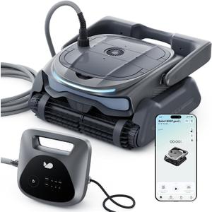 (2026 New) BUBLUE Bubot 800P Gen2 Robotic Pool Vacuum,Cleans Floor/Wall/Waterline/Shallow Area,Powerful Suction Pool Cleaner,Smart Navigation,App Control & Scheduling for Pools up to 1,076 Sq.Ft.Grey