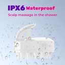 Hair Scalp Massager -Sonic Scalp Scrubber with Soft Silicone Bristles for Hair Growth & Dandruff Removal, IPX6 Waterproof Hair Shampoo Brush for Scalp Exfoliator (White)