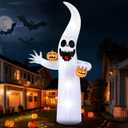 10 FT Inflatable Halloween Decorations - Halloween Inflatables Ghost with Build-in LEDs, Large Halloween Blow Up Yard Decorations for Garden Lawn Indoor Party Decor