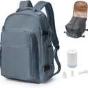 Vacuum Backpack With Pump,Travel Laptop Backpacks For Women Men,Vacpack Backpacks With Vacuum Compression Bags Seal Packing,Carry On Backpack, Personal Item Travel Bag Sapphire Blue