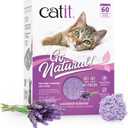 Catit - Go Natural Pea Husk Clumping Cat Litter - Lightweight, Dust Free, Easy Cleaning & Scooping, Flushable Kitty Litter with Odor Control & Subtle Fragrance - 12.3 Lbs, Lavender Scented