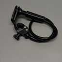 LUEXBOX 360 Degree Rotating Lazy Hair Dryer Stand, Adjustable Hose Hands Free Stand with Clips for Countertop (Black)