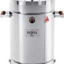 3-in-1 Stainless Steel Smoker Barrel Grill – Portable Charcoal BBQ with Thermometer, 40 lbs Outdoor Cooking Smoker for Camping, Backyard & Home BBQ INGRILL