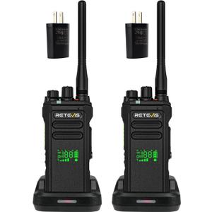 Retevis NR30D DMR Two Way Radios Long Range,Noise Canceling,IP67 Waterproof 2 Way Radios,TDMA,2800mAh,Compatible with Motorola,Professional Digital Walkie Talkies for Industrial Construction(2 Pack)