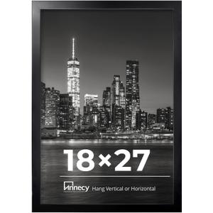 Annecy 18x27 Picture Frame Black1 Pack, 18 x 27 Picture Frame for Wall Decoration, Classic Black Minimalist Style Suitable for Decorating Houses, Offices, Hotels