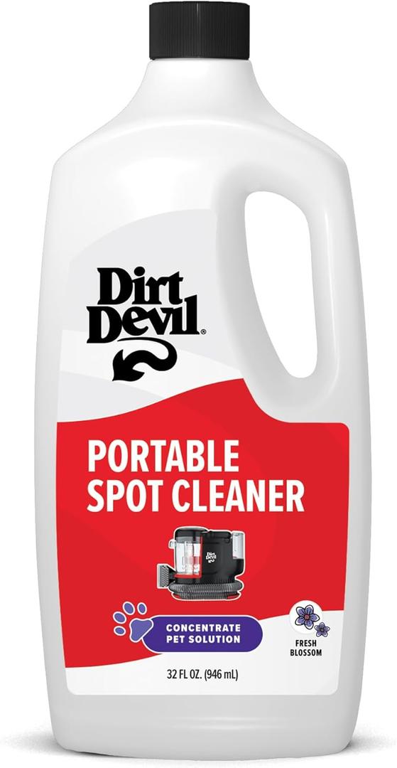 Dirt Devil Pet Portable Spot Cleaner Solution, 32 oz., Fresh Blossom Scent, Upholstery and Carpet Shampoo Solution, Eliminates Pet Messes and Odors, Pair with Dirt Devil Portable Spot Cleaners (One Size)