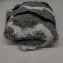 4x6 Rug Fluffy Soft Fuzzy Plush Shag Striped Washable Area Rug for Bedroom Living Room, Chevron Shaggy Floor Carpets Geometric Rugs for Kids Boys Playroom Dorm Classroom, Grey Black White