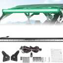 KEMIMOTO 50'' 390W X3 LED Light Bar Multi-Color Lights with Upper Roof Windshield Mount Brackets Rocker Switch Wiring Kit Compatible with Can Am Maverick X3 & Max & R 2017-2025