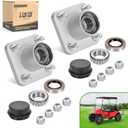 10L0L Golf Cart Front Wheel Hub Assembly with Hub Bearing/ Oil Seal/ Dust Cover for EZGO PDS&TXT/ Medalist Gas & Electric 2001.5-2013, Replace OEM# 70895G01, L44643(Pack of 2)