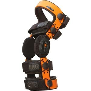 ELITE Orthopedic Knee Support Brace Adjustable Stainless-Steel Hinges, Side Stabilizer Knee brace for Ligament, Sports Injuries, Arthritis OA, Osteoarthritis Pain Relief Unisex, Orange (Size 17)