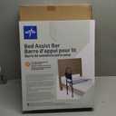 Medline Bed Assist Bar with Storage Pocket, Height Adjustable Bed Rail for Elderly Adults, Assistance for Getting In and Out of Bed at Home