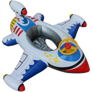 Airplane Baby Pool Float, Inflatable Airplane Swim Float for Toddler