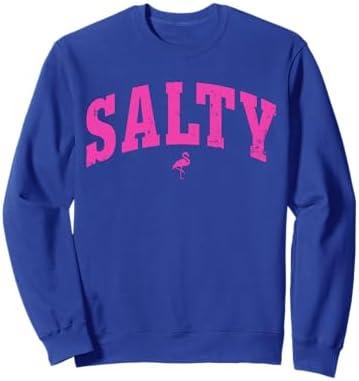 Salty Ocean Flamingo Life Coastal Summer Beach Girl Trendy Sweatshirt, Size: L Salty Ocean Flamingo Life Coastal Summer Beach Girl Trendy Sweatshirt, Size: L