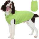 FUAMEY Dog Fleece Vest for Large Dogs,Warm Stretchy Dog Sweatshirts Pullover with Leash Hole Dogs Sweater Soft Pet Turtleneck Cozy Pet Vest Lightweight Sleeveless Green XL