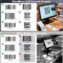 Bluetooth 1D&2D Barcode Scanner, 3-in-1 Bluetooth & USB Wired & 2.4G Wireless QR Barcode Reader, PDF417 Data Matrix Handheld Bar Code Scanner Work with Windows, Android, iOS (TM-10B)