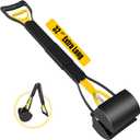 32 inch Long Handle Pooper Scooper for Dogs, Heavy Duty Foldable Dog Poop Picker Upper, One-Handed Operation, No Bending Cleanup Tool for Yard & Lawn, Avoids Touching Dog Poop