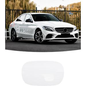 Fuel Tank Cover for Mercedes-Benz W205 C300 C400 C43 C450 C63 C200 C250, Fuel Tank Filler Door Cover for Mercedes-Benz C Class C350e C63 AMG 2014-2021 (White)