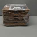 UBBCARE 4 Pack Small Wicker Basket, 9×9 Storage Cubes with Label, Foldable Cube Storage Bin with Handle, Square Storage Basket for Shelves, Woven Paper Rope Basket for Organizing, Caramel