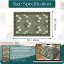 Front Door Mat Outside Entrance - 2x3 Floral Non-Slip Washable Doormat Indoor Outdoor Door Mat Spring Sage Green Floral Entry Rug Small Throw Rugs for Entryway Kitchen Front Porch Decor