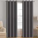 H.VERSAILTEX Blackout Curtains for Bedroom Thermal Insulated Curtains Grey Window Shades, Energy Efficient Noise Reducing Curtains Drapes for Living Room - 52'W by 84'L - Charcoal Gray - One Panel