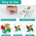 96 Pcs Breath Calm Anxiety Sensory Stickers Reusable Textured Tactile Rough Calming Stickers Adhesive Sensory Strips for Christmas School Office Classroom Desk Adults Teens Tension Anxiety Relief