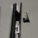 Curtain Rods No Drilling for Windows 30 to 45 Inches,5/8 Inch Diameter No Drill Small Curtain Rod Set with 3M Adhesive Brackets, Black