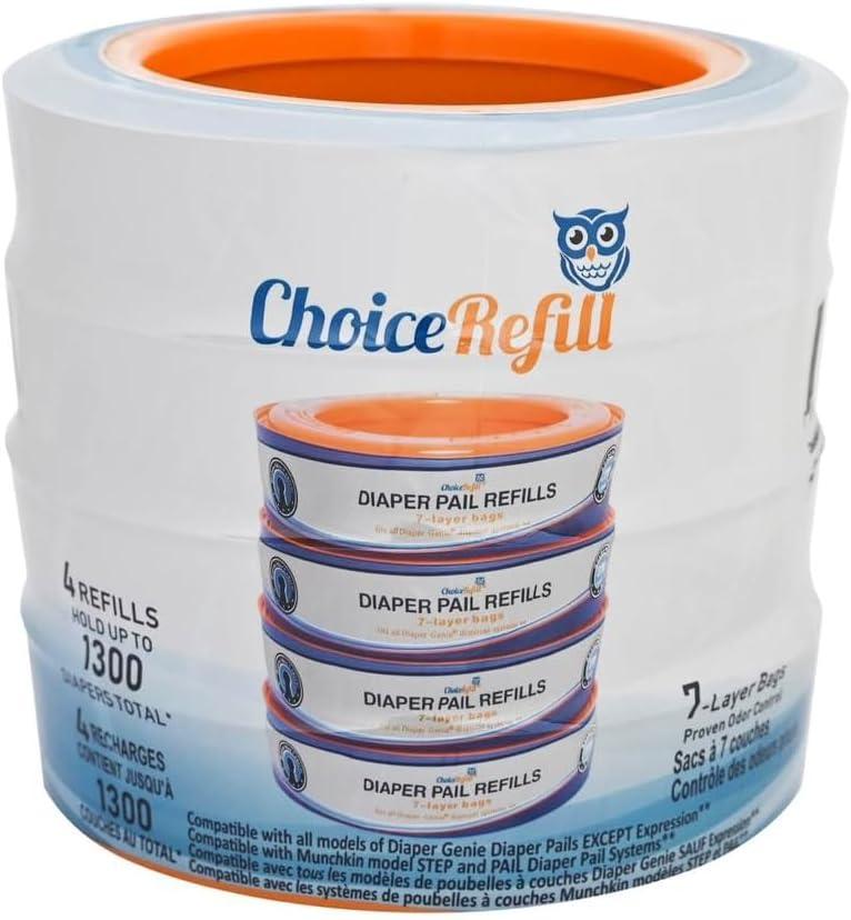 ChoiceRefill Compatible with Diaper Genie Pails, 3Pack